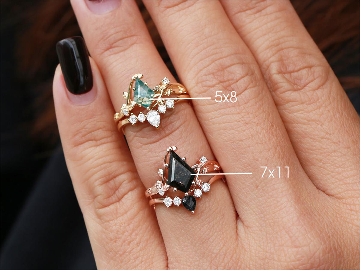 How Do Kite-Cut Moss Agate Leafy Ring Sets Align With Current Sustainability Trends?