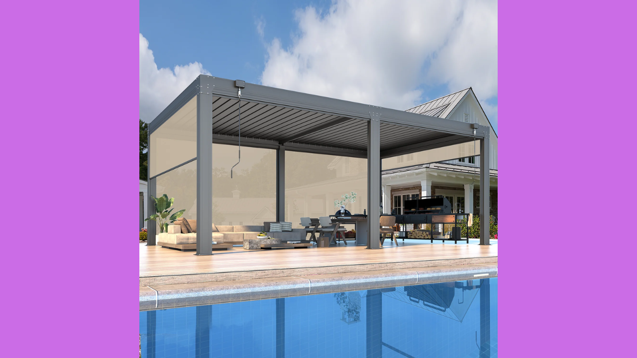 Sleek and Strong: The Perfect Pergola for Decks, Backyards, and Gardens: EROMMY’s Louvered Canopy